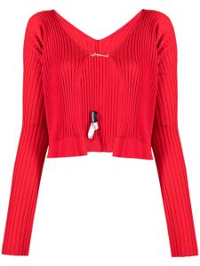 Jacquemus cardigan La maille Pralù Longue - Rouge