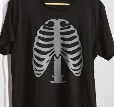 T-shirt Halloween Ribben skelet