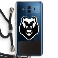 Angry Bear (white): Huawei Mate 10 Pro Transparant Hoesje met koord