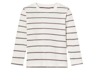 lupilu Baby shirt (122/128, Strepen wit/bruin)