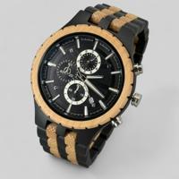 XXL Herenhorloge - TimberWood Shadow™ | Zwart sandelhout en esdoorn