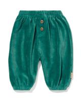 HEMA Newborn Broek Rib Velours Groen (groen)