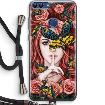Lady Moth: Huawei P Smart (2018) Transparant Hoesje met koord
