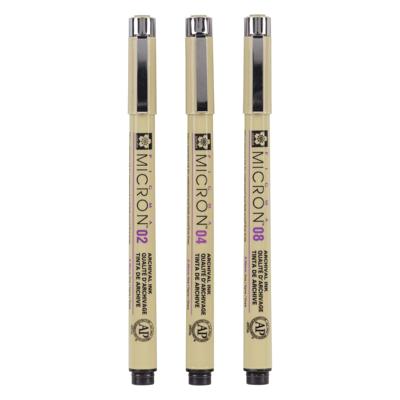 Sakura pigma micron etui 3 fineliners zwart 02-04-08