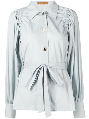 Rejina Pyo chemise Peyton à design à nouer - Bleu