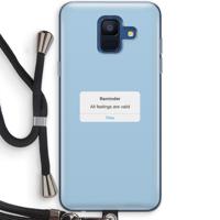 Reminder: Samsung Galaxy A6 (2018) Transparant Hoesje met koord