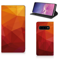 Stand Case voor Samsung Galaxy S10 Polygon Red - thumbnail