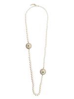 CHANEL Pre-Owned collier serti de perles artificielles (2015) - Blanc