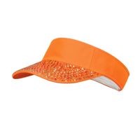 Zonneklep oranje met steentjes Zonneklep oranje met steentjes