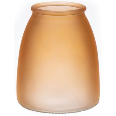 Bloemenvaas - bruin - mat glas - D13 x H15 cm