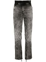 Balmain jean slim à taille mi-haute - Gris - thumbnail