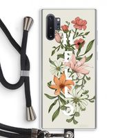 Hello bloemen: Samsung Galaxy Note 10 Plus Transparant Hoesje met koord