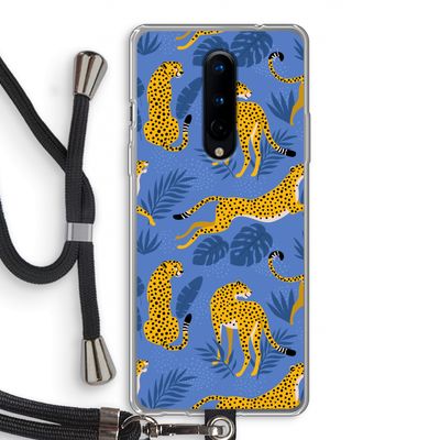 Luipaard: OnePlus 8 Transparant Hoesje met koord