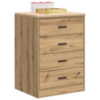 Garagekast 60x51x85 cm massief grenenhout artisan eikenkleurig
