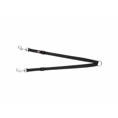 Koppeling voor 2-hondenriem Trixie New Premium Zwart 40-70 cm XS S M