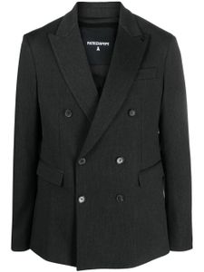 Patrizia Pepe blazer croisé à détail de broche - Gris