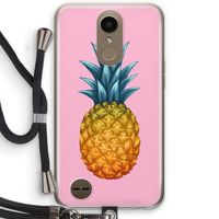 Grote ananas: LG K10 (2017) Transparant Hoesje met koord