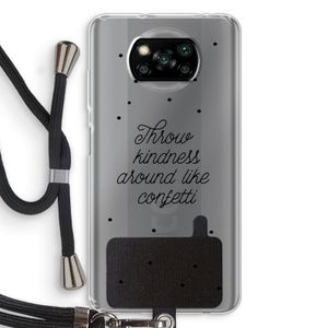Confetti: Xiaomi Poco X3 NFC Transparant Hoesje met koord