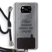 Confetti: Xiaomi Poco X3 NFC Transparant Hoesje met koord