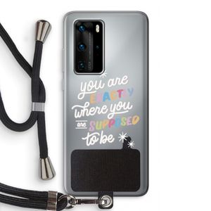 Right Place: Huawei P40 Pro Transparant Hoesje met koord