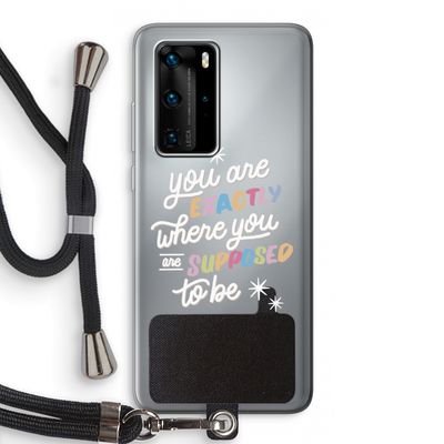 Right Place: Huawei P40 Pro Transparant Hoesje met koord