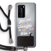 Right Place: Huawei P40 Pro Transparant Hoesje met koord