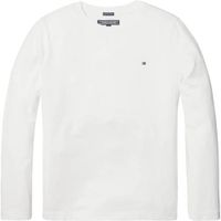 Tommy Hilfiger longsleeve van biologisch katoen wit - thumbnail