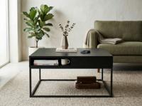 Salontafel WILTORD zwart essenhout