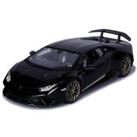 Modelauto/speelgoedauto Lamborghini Huracan Performante - zwart - 19 cm - schaal 1:24