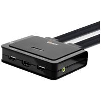 LINDY KVM-Umschalter KVM-switch HDMI Muis, Toetsenbord 4096 x 2160 Pixel