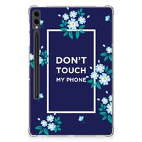 Samsung Galaxy Tab S9 Plus Print Case Flowers Blue DTMP - thumbnail