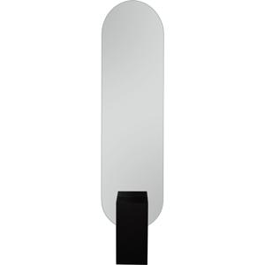 Spiegel - Trion Hilda - Staande Spiege - Ovaal - 45x180cm - Zwart - MDF