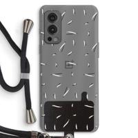 Hipster stripes: OnePlus Nord 2 5G Transparant Hoesje met koord - thumbnail