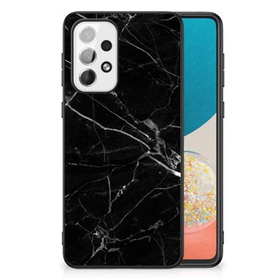 Samsung Galaxy A73 Marmeren Print Telefoonhoesje Marmer Zwart - Origineel Cadeau Vader