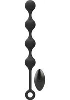 QUATTRO Remote Control Vibrating Pleasure Beads - Black