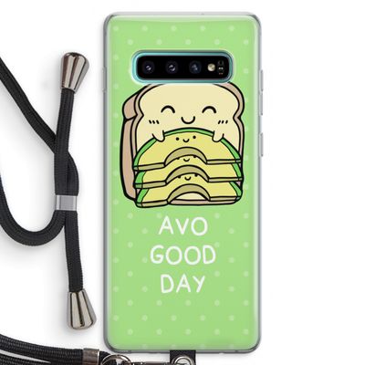 Avo Good Day: Samsung Galaxy S10 Plus Transparant Hoesje met koord