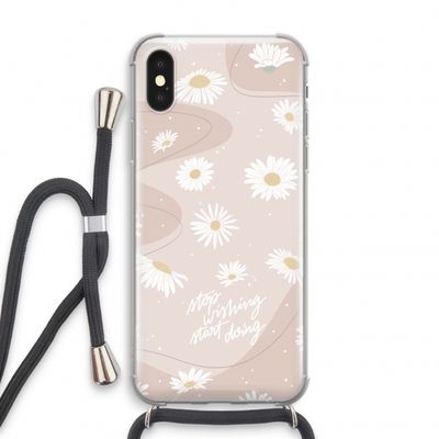 Daydreaming becomes reality: iPhone XS Transparant Hoesje met koord