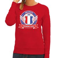 Frankrijk drinking team sweater Frankrijk supporter rood dames 2XL  -