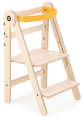 Mamatoyz Houten Leertoren Opvouwbaar - Montessori - Naturel - Hout - Bird Geel
