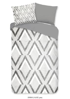 Good Morning Dekbedovertrek "grafische print" - Blauw - (140x200/220 cm) - Katoen