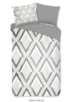 Good Morning Dekbedovertrek "grafische print" - Blauw - (140x200/220 cm) - Katoen