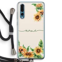 Zonnebloemen: Huawei P20 Pro Transparant Hoesje met koord