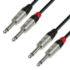 Adam Hall 4 Star TPP 0150 Rean kabel 2x jack mono naar 2x jack mono 1,5m