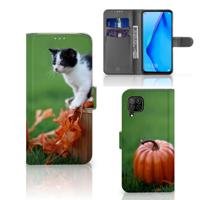Huawei P40 Lite | Telefoonhoesje | Met pasjeshouder | Kitten