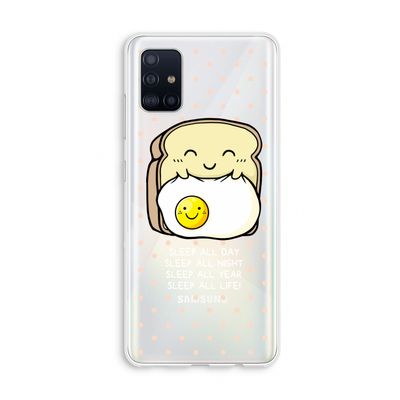 Sleep All Day: Galaxy A51 4G Transparant Hoesje