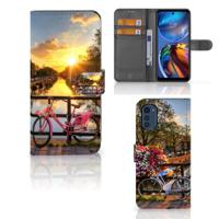 Motorola Moto E32 | Moto E32s | Flip Cover | Amsterdamse Grachten | Portemonnee hoesje