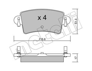 Metelli Remblokset 22-0546-0