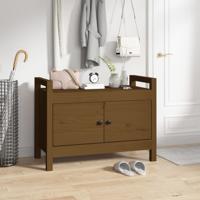 Halbankje 80x40x60 cm massief grenenhout honingbruin