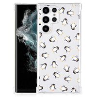 Doorzichtige Silicone Hoesje voor Samsung Galaxy S22 Ultra Pinguïn