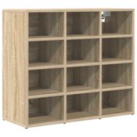Schoenenkast Sonoma Eiken 77,5 x 30 x 67 cm Bewerkt hout